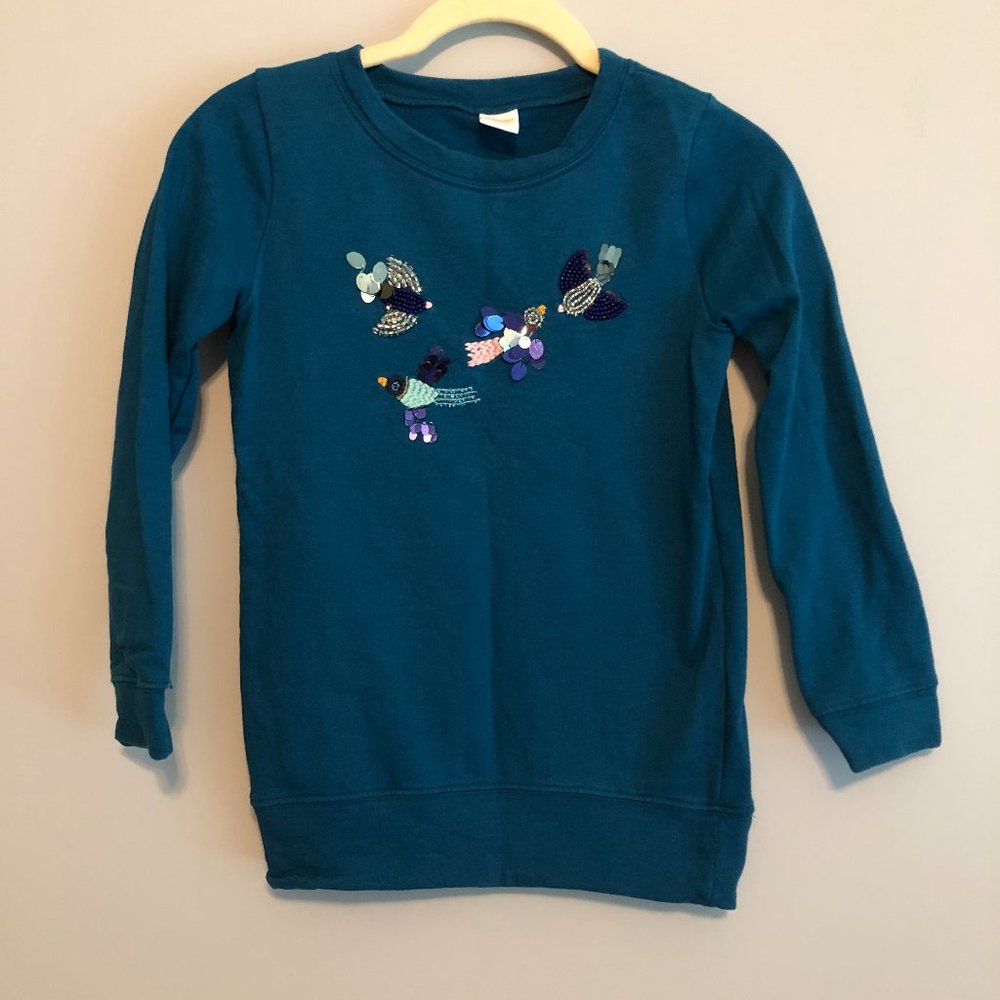 Gymboree Butterfly Garden M 7-8 Teal Sweatshirt